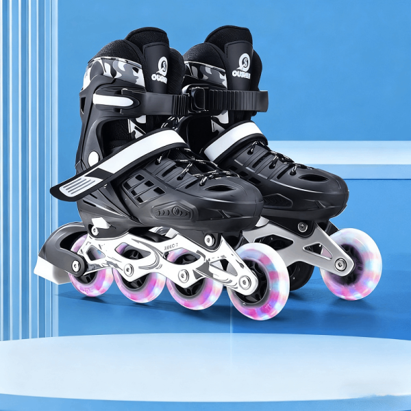 Outdoor street sweeping inline skates