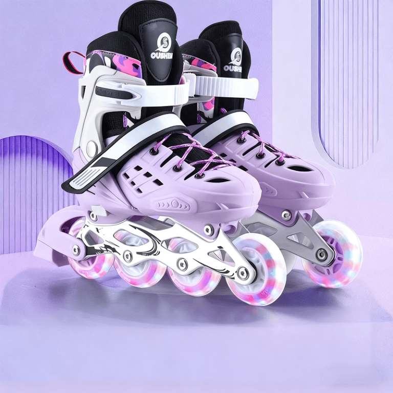 Outdoor street sweeping inline skates
